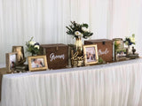 Rustic gold theme reception table package