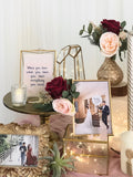 Blush & gold theme photo display table package