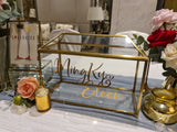 Gold rectangular glass angbao box