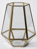Brass pentagon candle holder