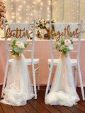 Better together wooden chair signage