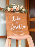 Rustic blush & gold theme welcome signage package
