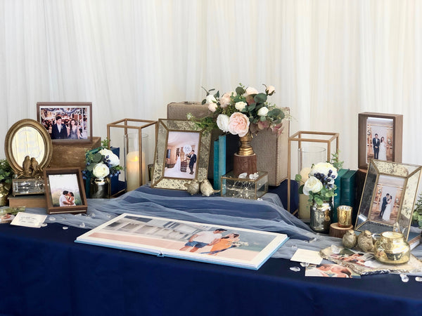 Navy blue & gold theme photo display package