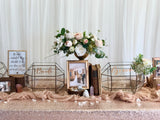 Rustic rose gold theme reception table package