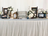 Dusty blue & gold theme reception table package