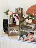 Vintage travel theme photo display table package