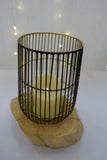 Black and gold candle holder