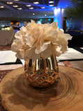 Rose gold geometric vase