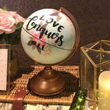 Mint flower design globe