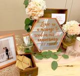 Rose gold framed mirror with customised words
