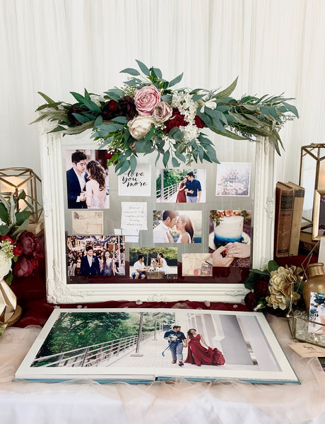 White victorian frame for photo display