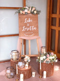 Rustic blush & gold theme welcome signage package