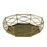 Gold geometric tray
