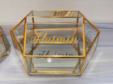 Gold geometric glass angbao/ card box