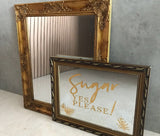 Medium gold framed mirror with customised words