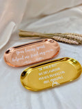 Trinket tray with customised words