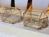 Gold geometric glass angbao/ card box