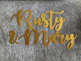 Customised couple name banner