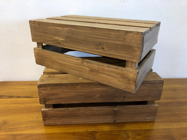 Medium dark wooden crate